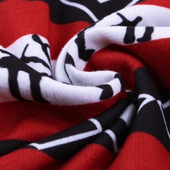 Red Christmas Element Print Long Cardigan - Picture 5 of 11